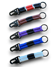 Load image into Gallery viewer, BJJ Rank Paracord Keychain